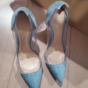 Preloved Gianvito Rossi Plexi Denim Pumps 37